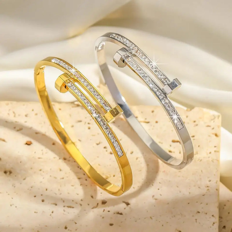 Pulseira de Luxo / Inspiração em Marca Famosa /  Zircônia