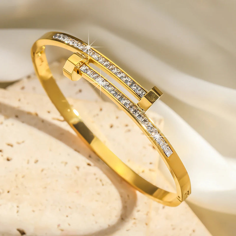 Pulseira de Luxo / Inspiração em Marca Famosa /  Zircônia